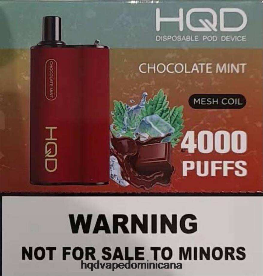 HQD BOX 4000 bocanadas chocolate con menta 68RF111 - HQD Vape Buy Online