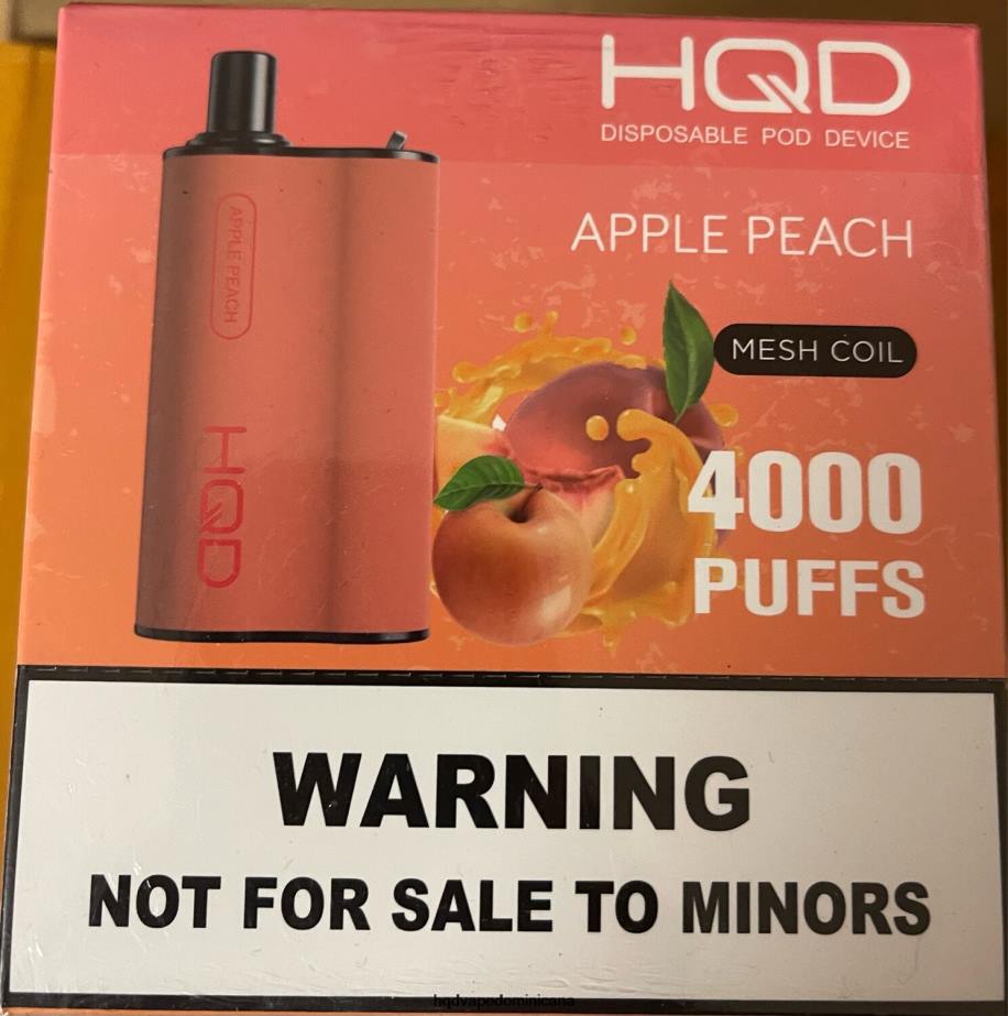 HQD BOX 4000 bocanadas durazno manzana 68RF74 - HQD Vape Azua