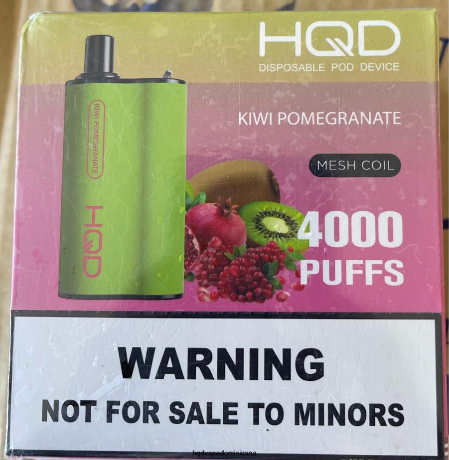 HQD BOX 4000 bocanadas granada kiwi 68RF99 - HQD Vape Sabores