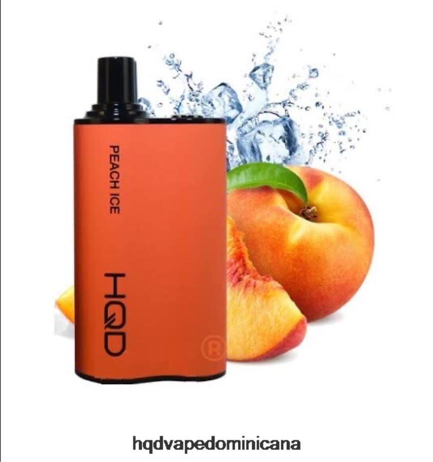 HQD BOX 4000 bocanadas hielo de durazno 68RF87 - HQD Vape Dominicana
