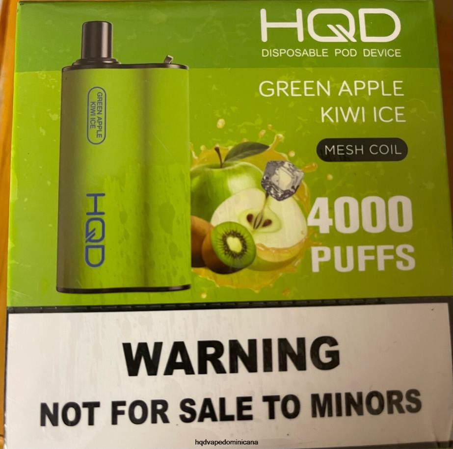 HQD BOX 4000 bocanadas hielo de kiwi y manzana verde 68RF82 - HQD Vape Factory