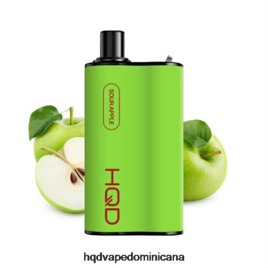 HQD BOX 4000 bocanadas manzana acida 68RF97 - HQD Vape Dominicana