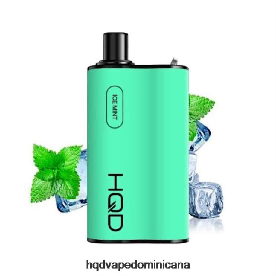 HQD BOX 4000 bocanadas menta helada 68RF77 - HQD Vape Dominicana