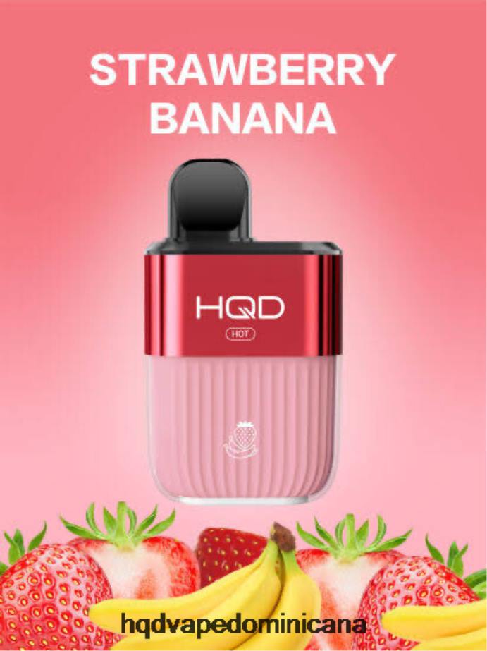 HQD HOT 5000 bocanadas Fresa plátano 68RF69 - HQD Vape Sabores