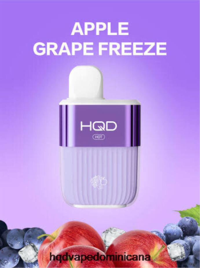 HQD HOT 5000 bocanadas congelación de manzana y uva 68RF59 - HQD Vape Sabores