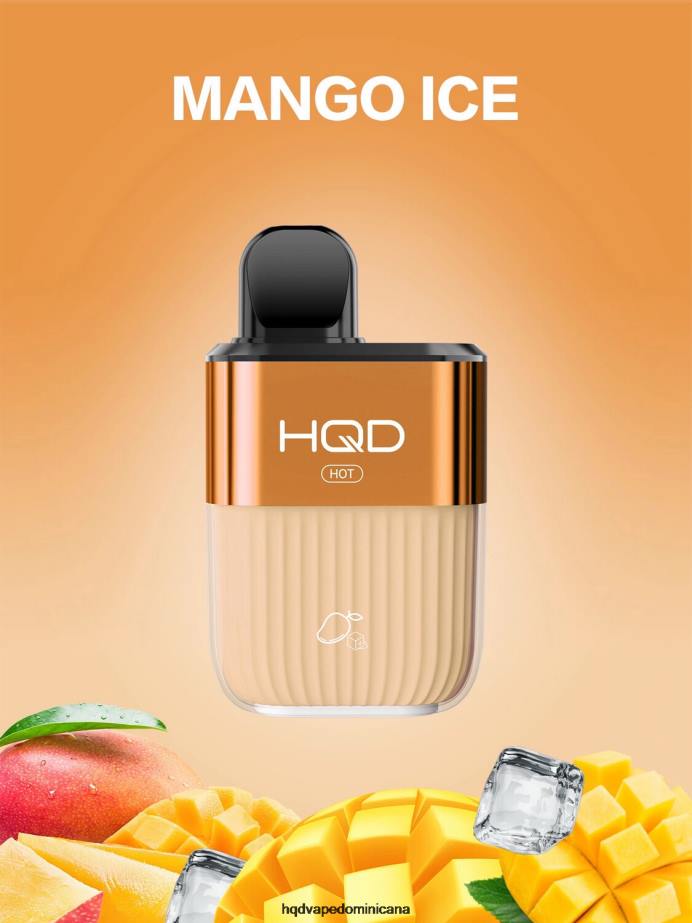HQD HOT 5000 bocanadas hielo de mango 68RF64 - HQD Vape Azua