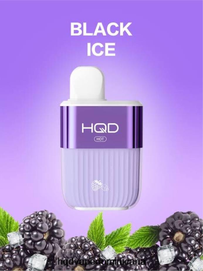 HQD HOT 5000 bocanadas hielo negro 68RF62 - HQD Vape Factory