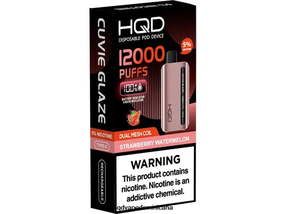 HQD CUVIE GLAZE vaporizador desechable 12000 sandia fresa 68RF261 - HQD Vape Buy Online