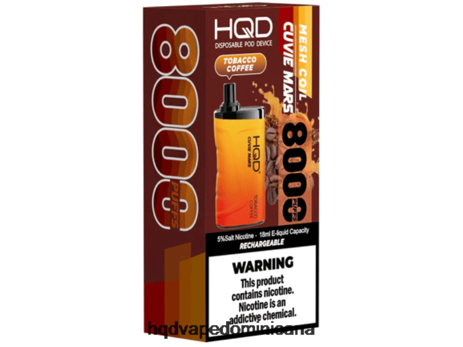 HQD CUVIE MARS desechable cafe tabaco 68RF264 - HQD Vape Azua