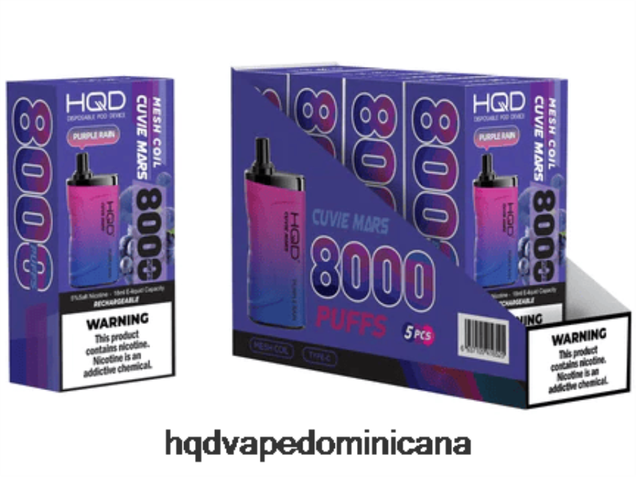HQD CUVIE MARS desechable lluvia púrpura 68RF239 - HQD Vape Sabores