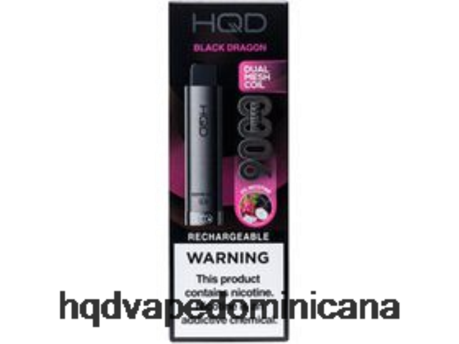 HQD CUVIE PLUS 2.0 desechable dragón Negro 68RF269 - HQD Vape Sabores