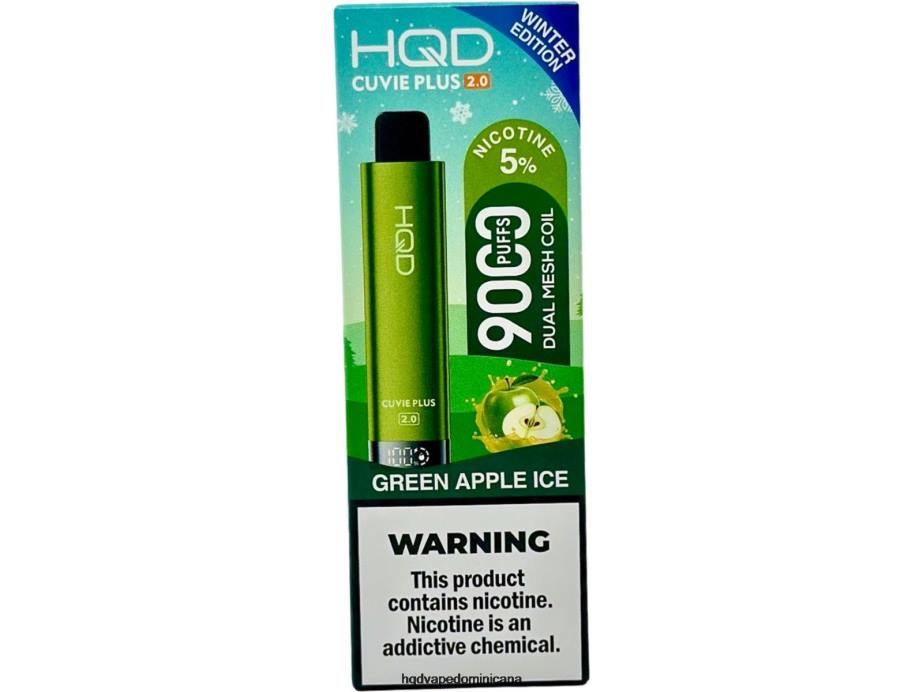 HQD CUVIE PLUS 2.0 (edición de invierno) hielo de manzana verde 68RF172 - HQD Vape Factory
