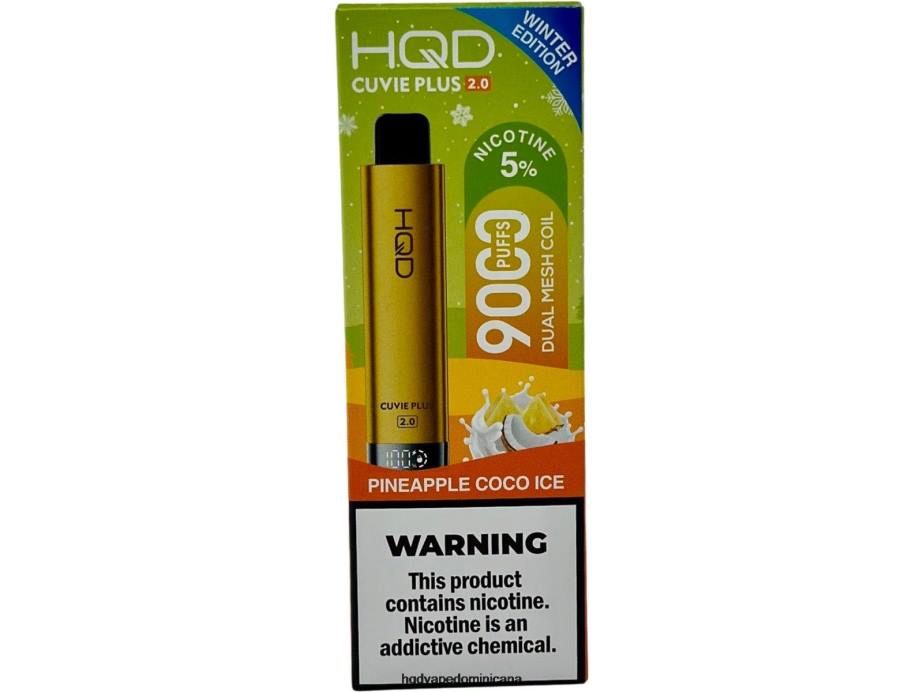 HQD CUVIE PLUS 2.0 (edición de invierno) hielo de piña y coco 68RF233 - HQD Vape Store
