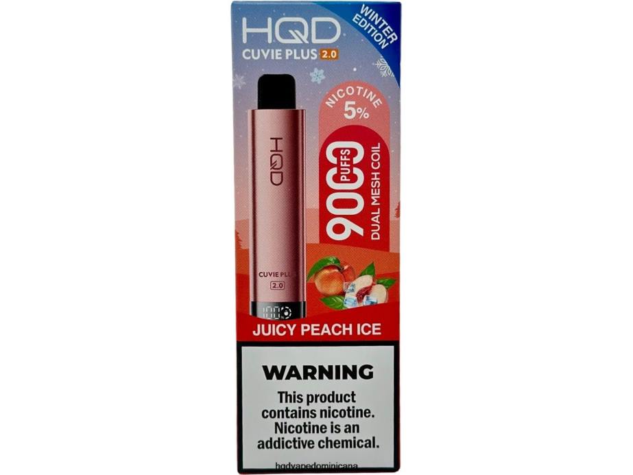 HQD CUVIE PLUS 2.0 (edición de invierno) jugoso hielo de durazno 68RF204 - HQD Vape Azua