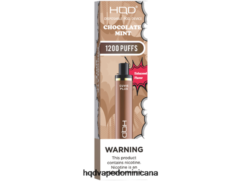 HQD CUVIE PLUS vaporizador desechable chocolate con menta 68RF153 - HQD Vape Store