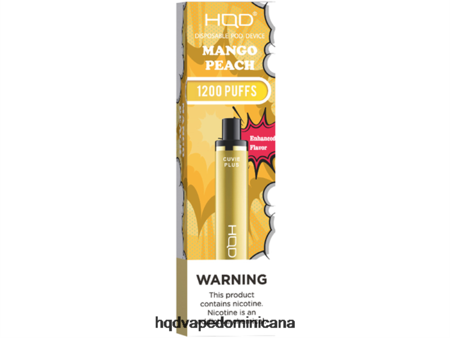 HQD CUVIE PLUS vaporizador desechable durazno mango 68RF217 - HQD Vape Dominicana