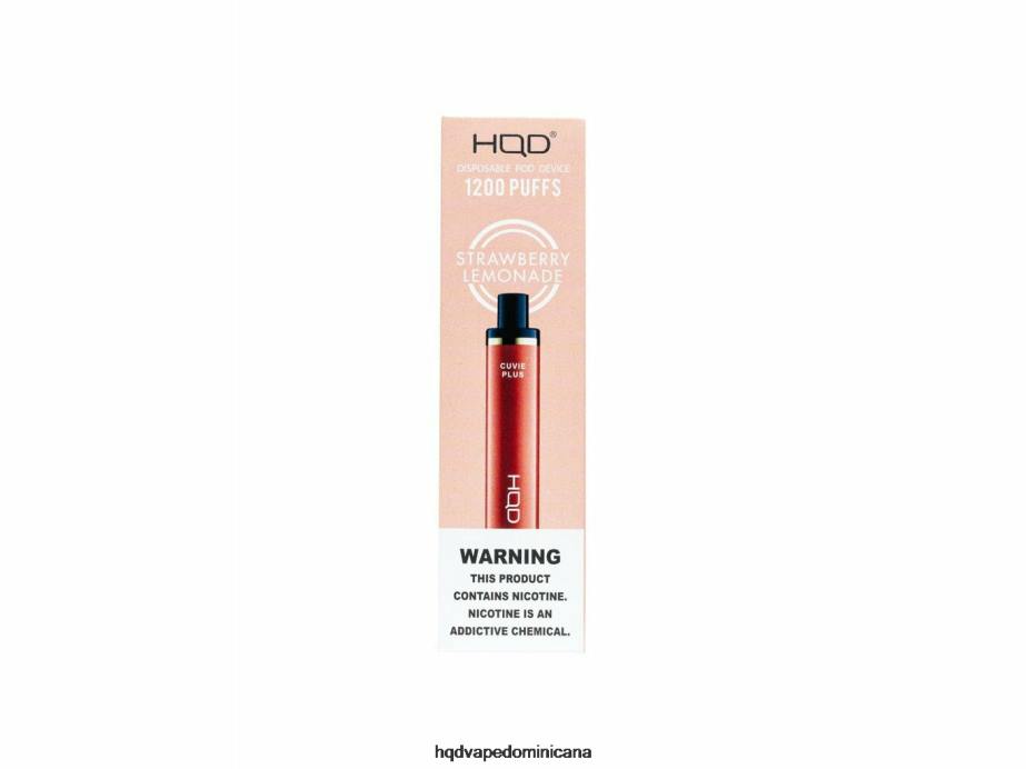 HQD CUVIE PLUS vaporizador desechable limonada de fresa 68RF257 - HQD Vape Dominicana