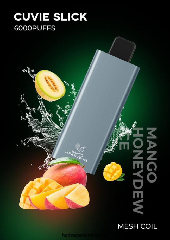 HQD CUVIE SLICK 6000 bocanadas melaza de mango resbaladiza 68RF34 - HQD Vape Azua