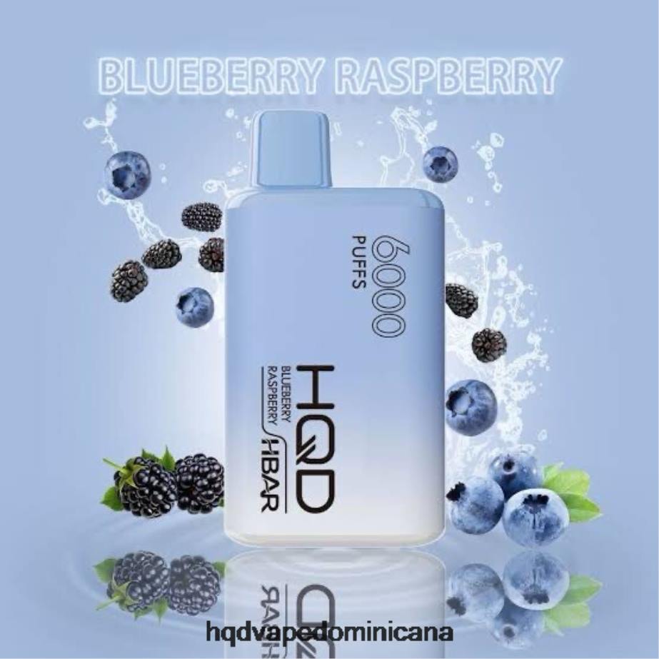 HQD HBAR 6000 bocanadas frambuesa arándano 68RF43 - HQD Vape Store