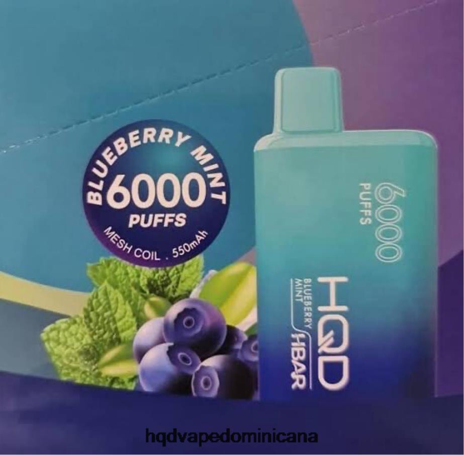 HQD HBAR 6000 bocanadas menta de arándanos 68RF51 - HQD Vape Buy Online