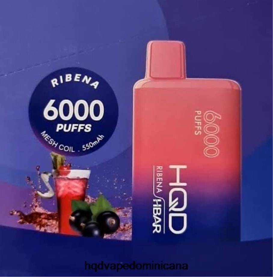 HQD HBAR 6000 bocanadas ribena 68RF53 - HQD Vape Store
