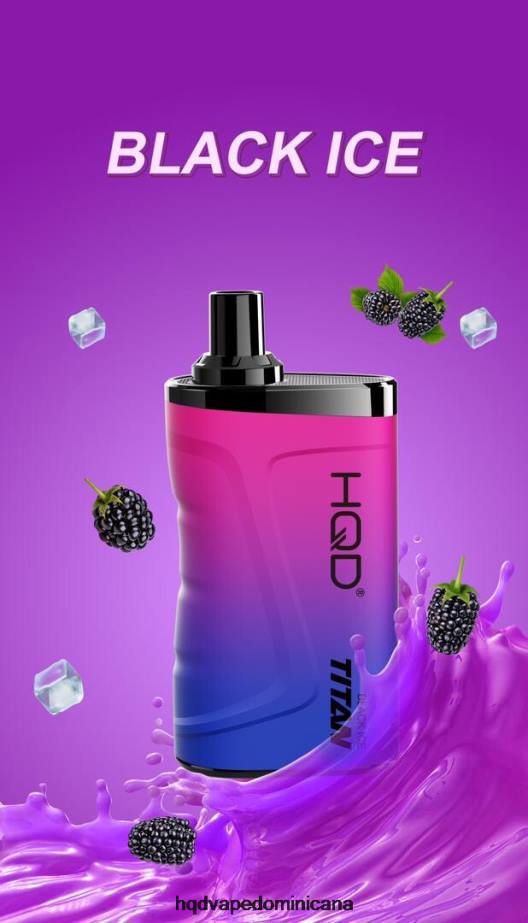 HQD TITAN 7000 bocanadas hielo negro 68RF14 - HQD Vape Azua