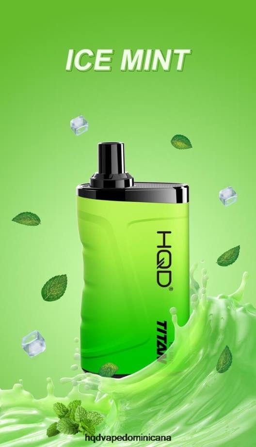HQD TITAN 7000 bocanadas menta helada 68RF17 - HQD Vape Dominicana
